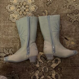 Disney Sparkly Blue Kids Boots Frozen 2